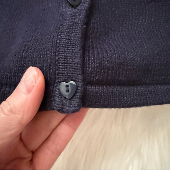 Christopher & Banks Valentines Hearts Short Sleeve Sweater Cardigan Large - Picture 3 of 5